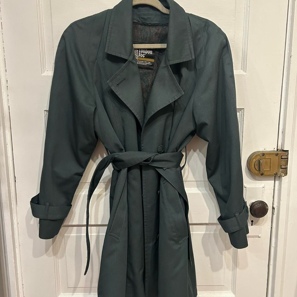 Vintage London Fog Women's Teal Short Trench Coat